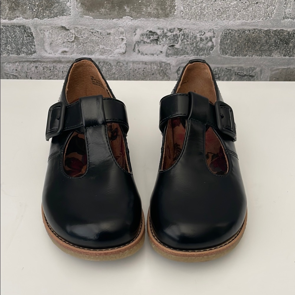BOC Black Flats with Brown Sole